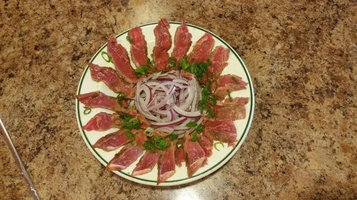 Delicious Beef Tataki at Momoyama Sushi in Calgary, AB